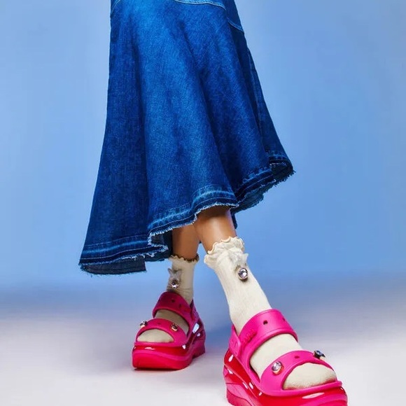 Y2K PINK JUICE PLATFORM CROC MEGA CRUSH - Picture 3 of 6